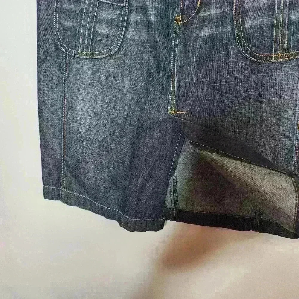London Jean women's denim skirt front slit jean skirt size 12 - Picture 3 of 5